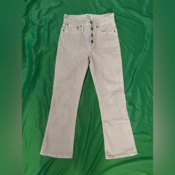 NWT Madewell Cali Denim- Boot Women's Light Gray. Corduroy Jeans size 25 - Picture 2 of 12